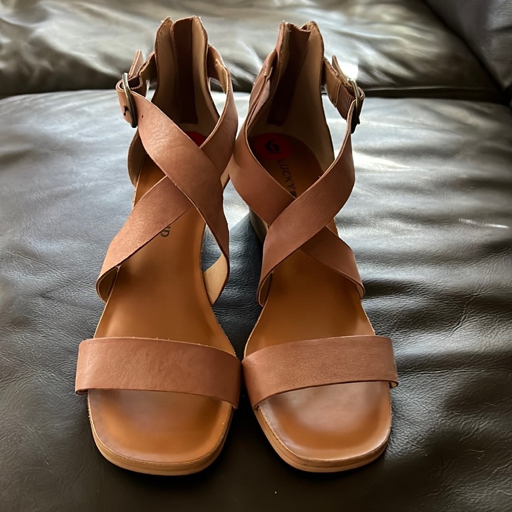 LUCKY BRAND HEELED SANDALS
